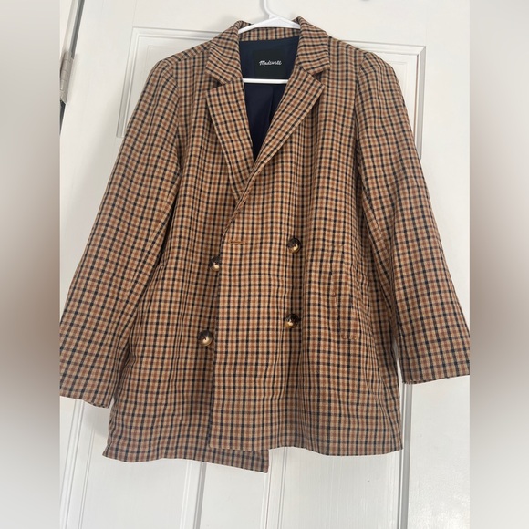 Madewell Caldwell Blazer in Desert Check - Picture 3 of 4